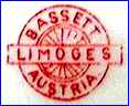 GEORGE BASSETT [New York, USA, Importer]  (on items made in Limoges, France, and Austria)  - ca 1890s - 1963