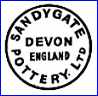 SANDYGATE POTTERY, Ltd.  (Devon, UK)  - ca 1950 - 1980s