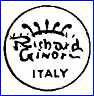 SOCIETA CERAMICA RICHARD-GINORI  [Capo di Monte or CapoDiMonte] (Italy) - ca 1970s - Present