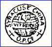 SYRACUSE CHINA CORP.  (NY, USA) - ca 1893 - 1898