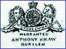 ANTHONY SHAW (Staffordshire, UK) -  ca 1860 - 1882