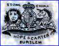 HOPE & CARTER  (Staffordshire, UK) - ca 1862 - ca 1870