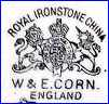 W. & E. CORN (Staffordshire, UK) -  ca 1891 - 1904