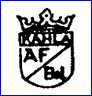 AUGUST FRANK - KAHLA  (Decorator's mark, Germany)  - ca 1964 - ca 1972