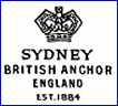 BRITISH ANCHOR POTTERY [SYDNEY series] (Staffordshire, UK)  -  ca 1952 - 1960s