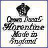 CROWN DUCAL  -  A.G. RICHARDSON & CO Ltd. (FLORENTINE Pattern, varies) (Staffordshire, UK) - ca. 1930s - 1960s