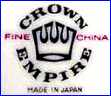 CROWN EMPIRE  (Exporters of Chinaware & Tableware, Japan)  - ca 1950s - 1960s