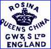 GEORGE WARRILOW & SONS, Ltd.  [later ROSINA CHINA Co., Ltd.]  (Staffordshire, UK)  - ca 1928 - 1940