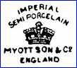 MYOTT, SON & CO. (Myott-Meakin Ltd.) (Staffordshire, UK) -  ca  1907 - 1930s