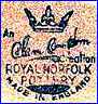 NORFOLK POTTERY  -  ROYAL NORFOLK  (Studio Pottery, Shelton, Staffordshire, UK)  - ca 1958 - Present