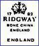 RIDGWAY POTTERIES, Ltd. (Staffordshire, UK) -  ca 1960s