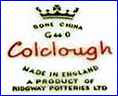 RIDGWAY POTTERIES, Ltd. [COLCLOUGHS mark after merger] (Staffordshire, UK) - ca 1962 - 1980s