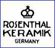 ROSENTHAL (Germany) [see our SPECIAL TOPICS for more marks] - ca  1930s