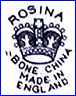 ROSINA CHINA Co.  (Staffordshire, UK) - ca 1952 - 1980s