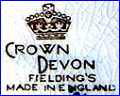 S. FIELDING & Co. - CROWN DEVON Ltd (Staffordshire, UK) -  ca  1913 - 1930s