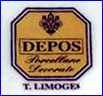 T. LIMOGES  [DEPOS Series] [US-based Importers on items from France, Italy, Germany & elsewhere as noted]  - ca 1960s - 1990s