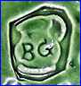 BG  (on Green Majolica Tableware, Portugal or Italy)  - ca 1970s - 1990s