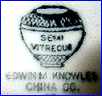 EDWIN M. KNOWLES CHINA CO  (W. Virginia, USA)  - ca  1900 -  1948