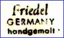FRIEDEL - EXPORTERS  (Mainly Figurines, Bavaria, Germany)  - ca 1940s - 1960s