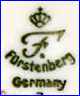 FURSTENBERG PORCELAIN MANUFACTORY  [numbers vary] (also in Blue)  (Germany) - ca 1918 - 1960s