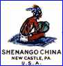 SHENANGO CHINA CO [several variations & colors]   (Pennsylvania, USA) -  ca 1940s - Present