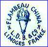 FLAMBEAU CHINA   (Limoges, France)  - ca 1890s - 1914