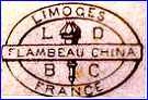 FLAMBEAU CHINA   (Limoges, France)  - ca 1910 - ca 1930