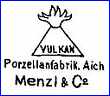 MENZL & CO - AICH PORCELAIN  [later EPIAG] [Blue or Green]  (Aich, Bohemia - now Doubi, Czech Republic)  - ca 1918 - 1922