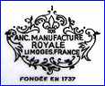 ANCIENE MANUFACTURE ROYALE  (Limoges, France)  - ca 1930s - 1960s