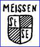 C. TEICHERT STOVE & PORCELAIN FACTORY, MEISSEN (Blue underglaze, NOT Royal Porcelain Manufactory Meissen) -  ca 1873 - ca 1930
