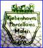 KPM  -  KJOBENHAVNS PORCELAINS MALERI  -  PORCELAIN DECORATING WORKSHOP OF COPENHAGEN  [some variations] (Denmark)  - ca  1930s - 1960s