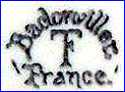 BADONVILLER EARTHENWARE FACTORY  -  THEOPHILE FENAL  (Badonville, France)  - ca 1900 - 1905