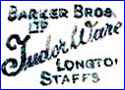 BARKER BROS, Ltd.  [TUDOR WARE Series, some variations] (Staffordshire, UK)  - ca 1930s - 1940s