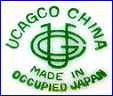 UNITED CHINA and GLASS COMPANY [UCAGCO] (Importer's Logo, New Orleans & New York, USA, for Japanese Imports) - ca 1946 - 1952