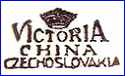 VICTORIA PORCELAIN - SCHMIDT & CO.  [in many colors, but usually Green or Blue]   (Bohemia) -  ca 1918 - 1939