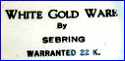 SEBRING POTTERY CO  [WHITE GOLD WARE Series, varies] (Ohio, USA)  - ca 1920s
