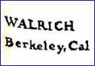 WALRICH POTTERY (California, USA) -  ca 1923 - 1930