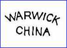 WARWICK CHINA CO (West Virginia, USA) - ca  1893 - ca 1898