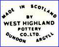 WEST HIGHLAND POTTERY CO. LTD.  -  ARGYLL POTTERY   (Scotland, UK) -   ca 1964 - Present