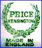 PRICE & KENSINGTON POTTERIES Ltd.  (Staffordshire, UK) - ca 1961 - 1980s